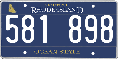 RI license plate 581898