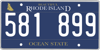 RI license plate 581899