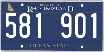 RI license plate 581901