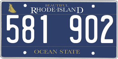 RI license plate 581902