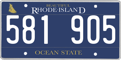 RI license plate 581905