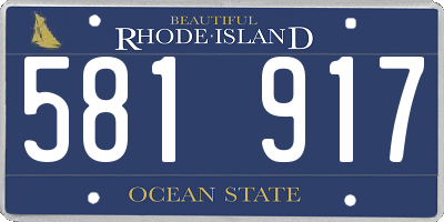 RI license plate 581917