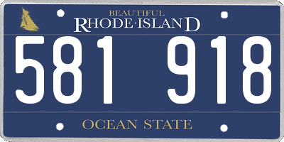 RI license plate 581918