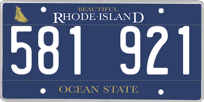 RI license plate 581921