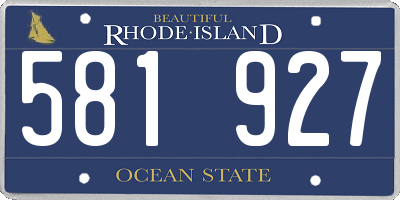 RI license plate 581927