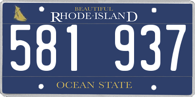 RI license plate 581937