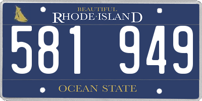 RI license plate 581949
