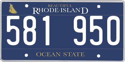 RI license plate 581950