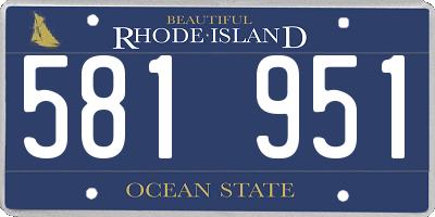 RI license plate 581951
