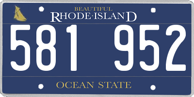 RI license plate 581952