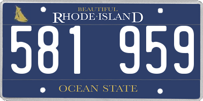 RI license plate 581959