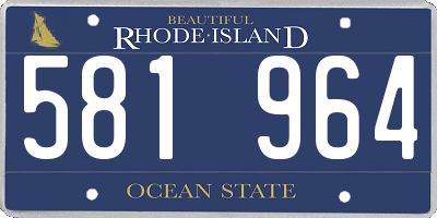 RI license plate 581964