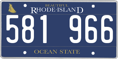 RI license plate 581966