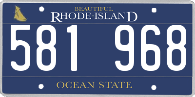 RI license plate 581968