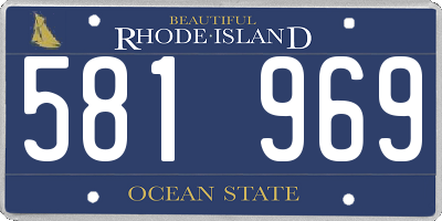 RI license plate 581969