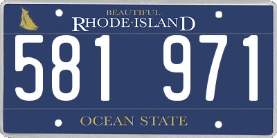RI license plate 581971