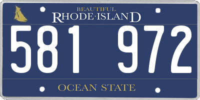 RI license plate 581972