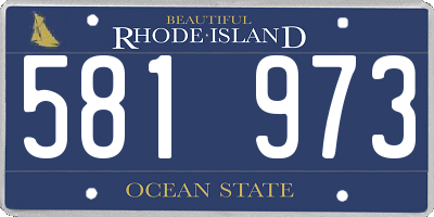 RI license plate 581973