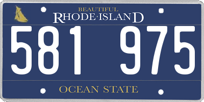 RI license plate 581975