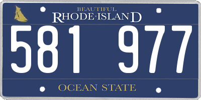 RI license plate 581977