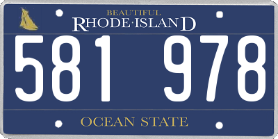 RI license plate 581978