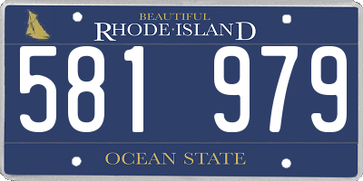 RI license plate 581979
