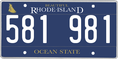 RI license plate 581981