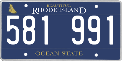 RI license plate 581991