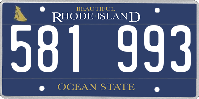 RI license plate 581993