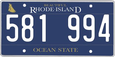 RI license plate 581994
