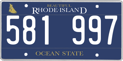 RI license plate 581997
