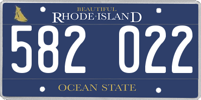 RI license plate 582022