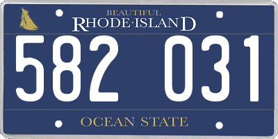 RI license plate 582031