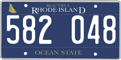 RI license plate 582048