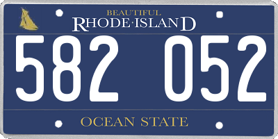 RI license plate 582052