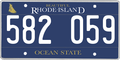 RI license plate 582059