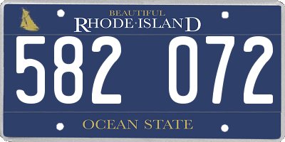 RI license plate 582072