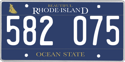 RI license plate 582075