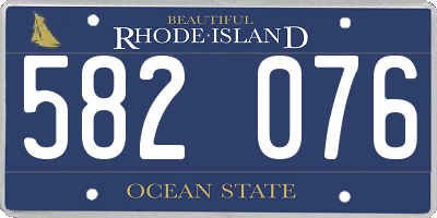 RI license plate 582076