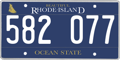 RI license plate 582077
