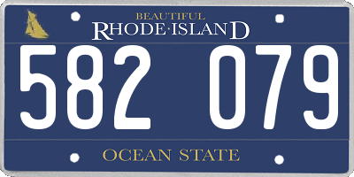RI license plate 582079