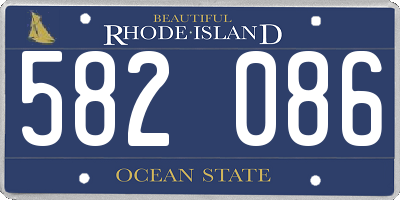 RI license plate 582086