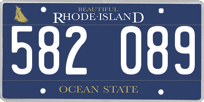 RI license plate 582089