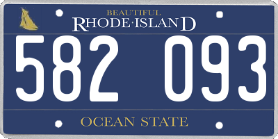 RI license plate 582093