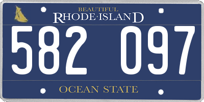 RI license plate 582097