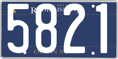 RI license plate 5821
