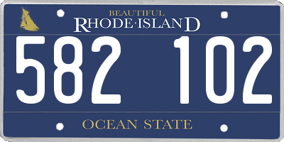 RI license plate 582102