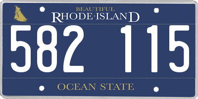 RI license plate 582115