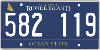 RI license plate 582119