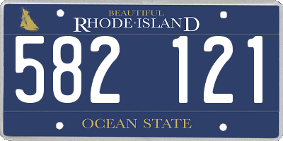 RI license plate 582121